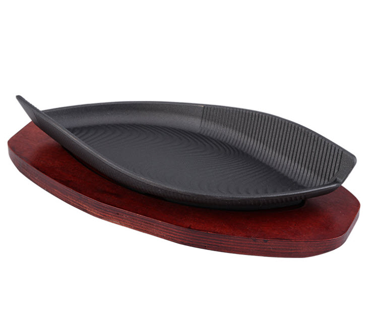 Chảo gang oval 35x16 chống dính Dubidu TP14HBY