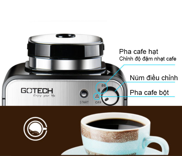 Máy pha cà phê bán tự động Gotech CM6686A