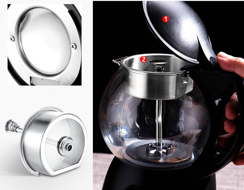 Ấm pha trà bằng điện 800ml LingRui QYB19