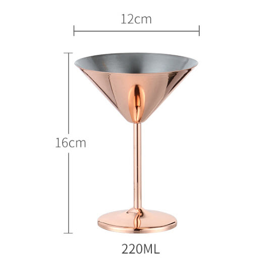 Ly uống cocktail inox 304 mạ vàng Millai ML532