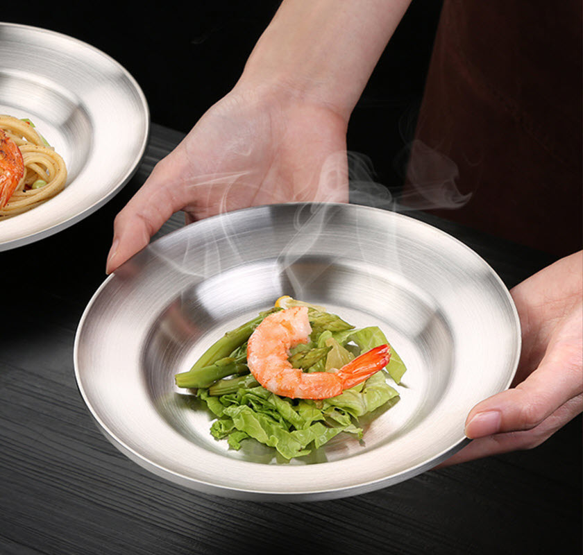 Dĩa đựng pasta inox 304 cách nhiệt 2 lớp SSGP SD0358