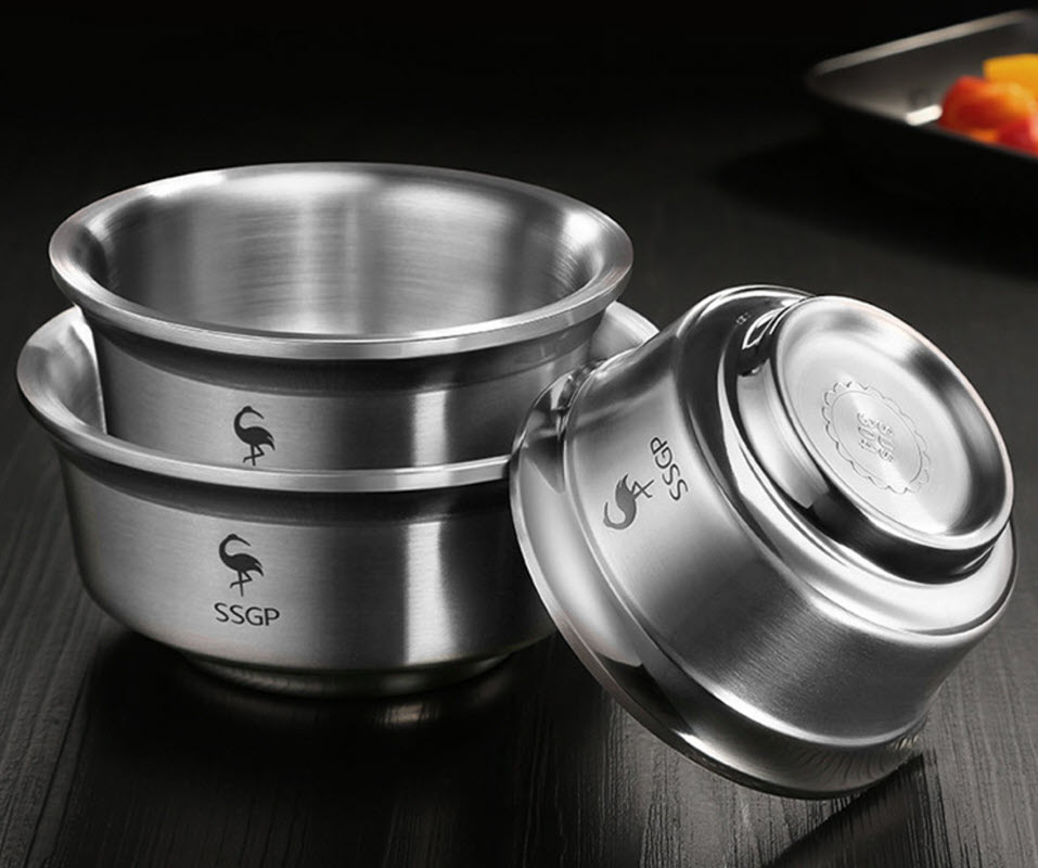 Chén inox tô inox 304 cách nhiệt 2 lớp SSGP SD0272