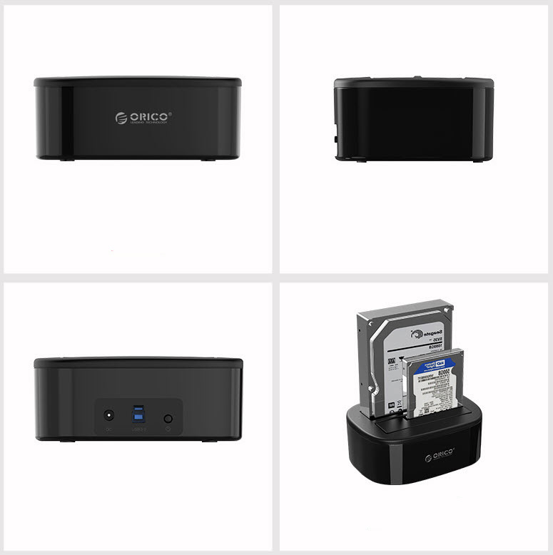 Dock đọc ổ cứng 2.5 và 3.5 inch Orico 6228US3 di động USB3.0 