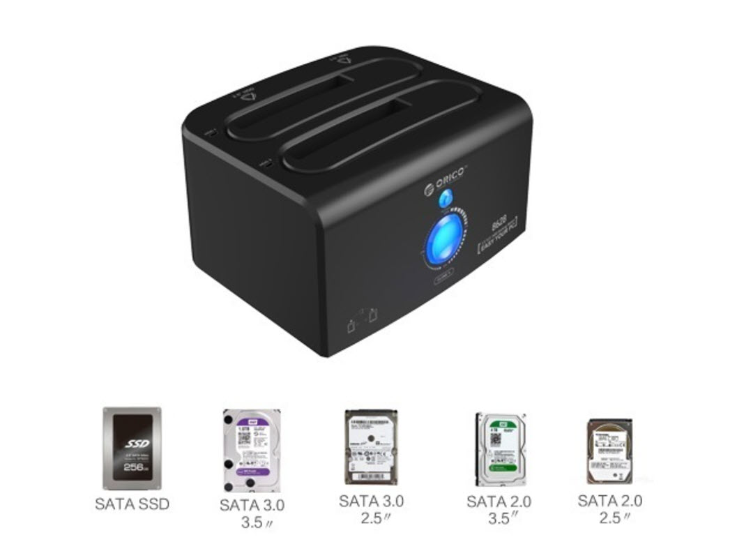 Dock đọc ổ cứng hỗ trợ clone Orico 8628SUS3C chuẩn USB3.0