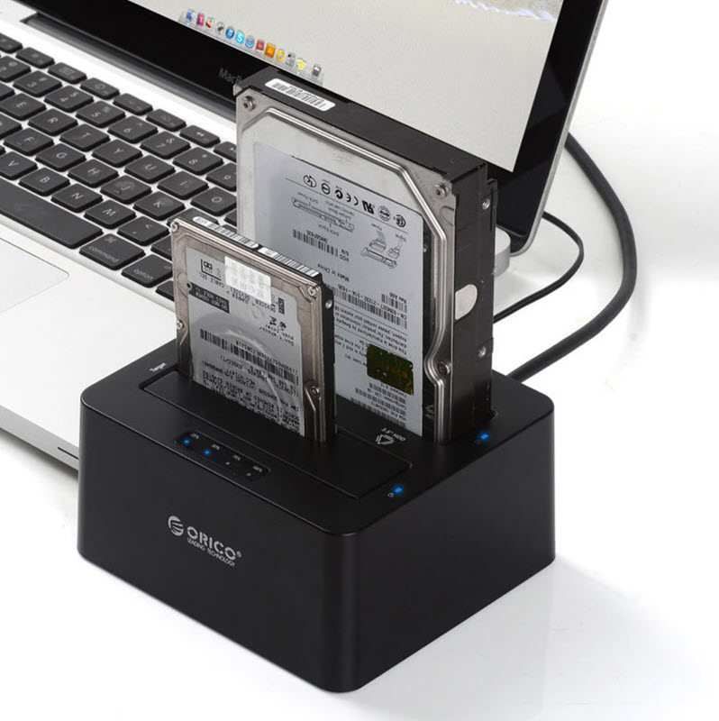 Dock đọc ổ cứng 2.5 inch hỗ trợ 16TB Orico 6629US3C chuẩn USB3.0