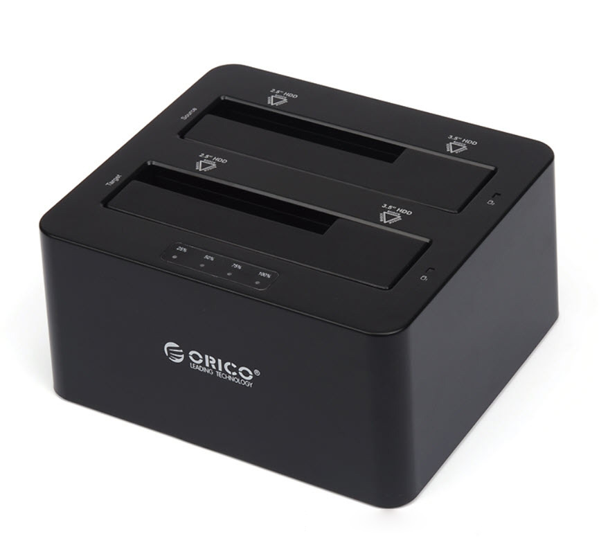 Dock đọc ổ cứng 2.5 inch hỗ trợ 16TB Orico 6629US3C chuẩn USB3.0