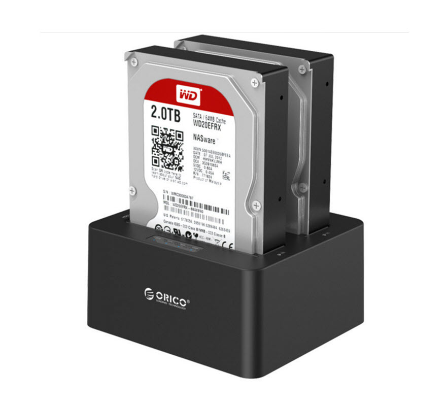 Dock đọc ổ cứng 2.5 inch hỗ trợ 16TB Orico 6629US3C chuẩn USB3.0