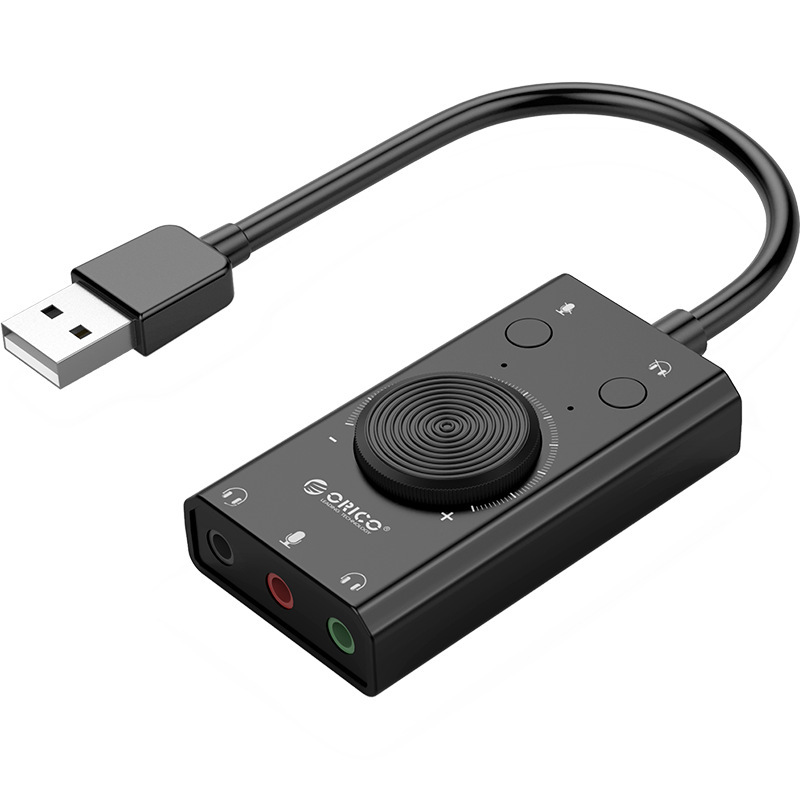 Sound card gắn ngoài Orico SC2 hỗ trợ 2 tai nghe và 1 mic
