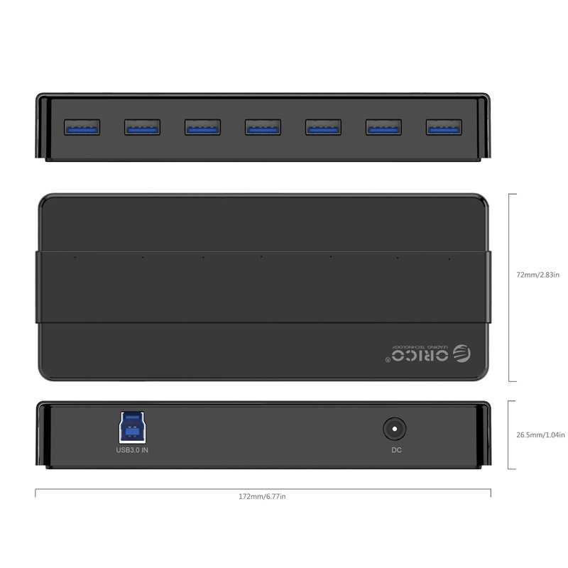 Hub bộ chia usb 7 cổng Orico H7928U3 chuẩn USB3.0