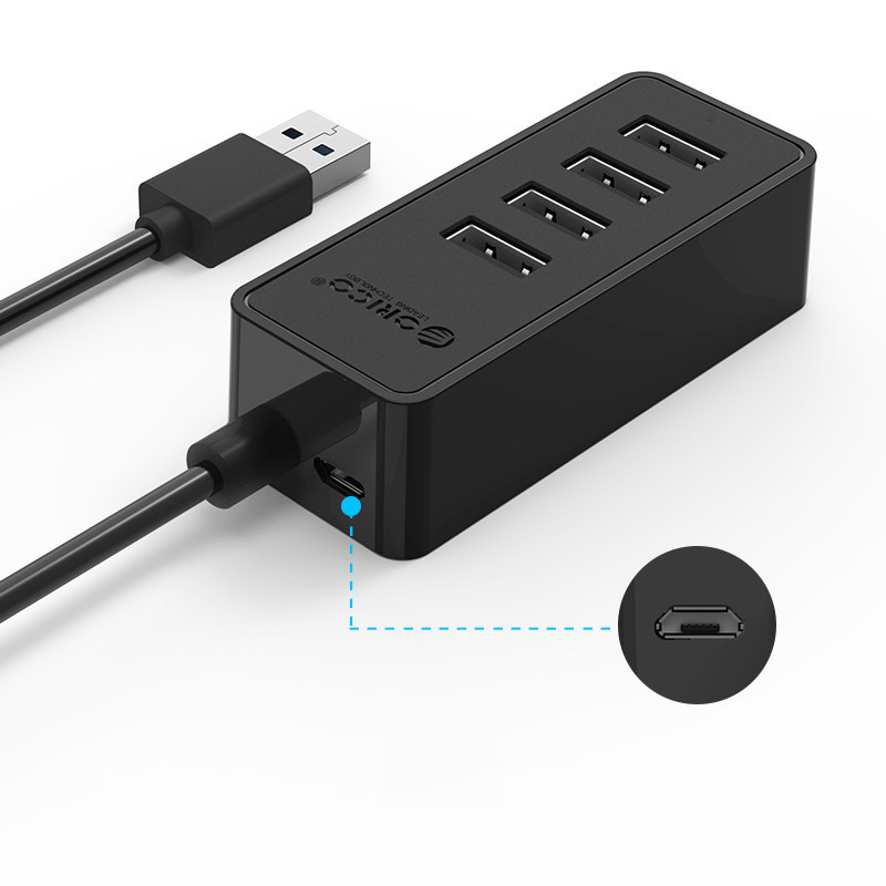 Hub bộ chia usb 4 cổng Orico W5PU3 chuẩn USB3.0