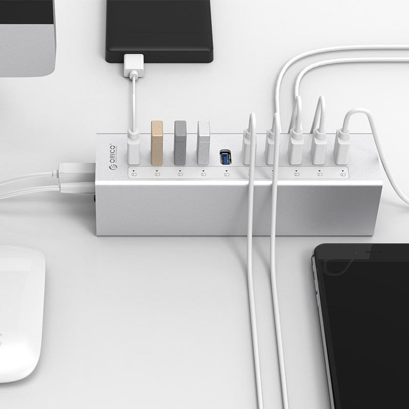 Hub bộ chia usb 10 cổng Orico A3H10 chuẩn USB3.0