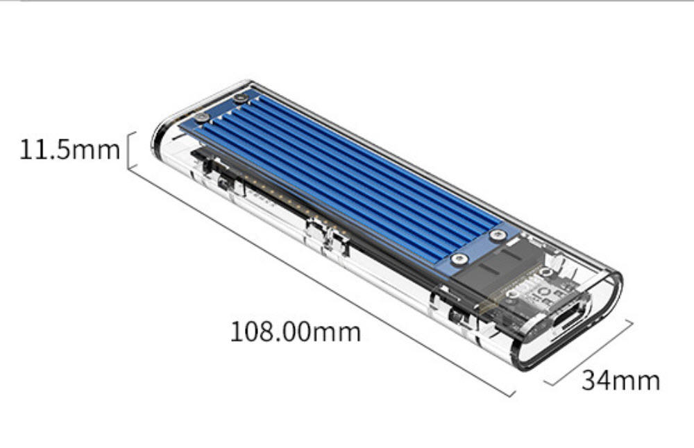 Box đựng ổ cứng SSD M.2 NVME Orico TCM2C3 chuẩn USB3.1 type-C