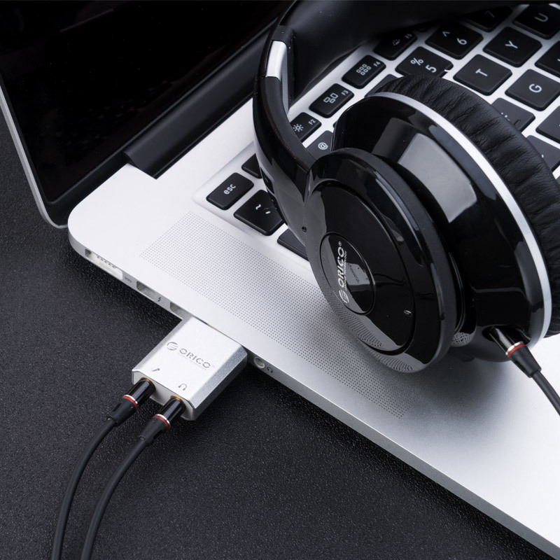 Card âm thanh sound car gắn ngoài cổng USB Orico SK02 cho laptop và PC