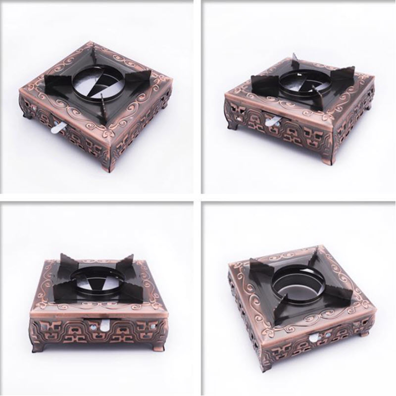 Bếp cồn hợp kim hoa văn nổi giả cổ 19cm Ouge OG6666D