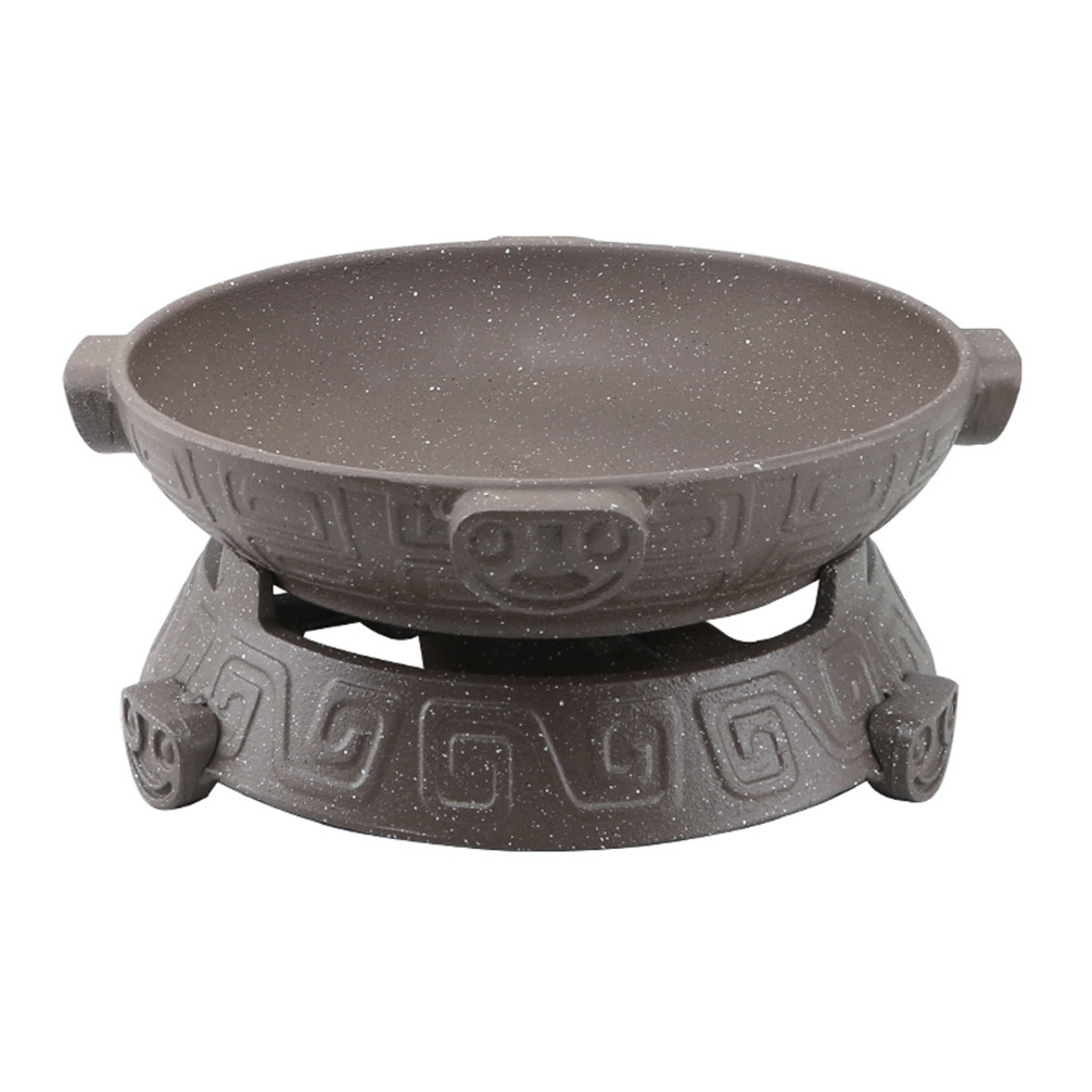 Bộ chảo phủ đá chống dính hâm nóng thức ăn kèm bếp cồn Ouge OG95222