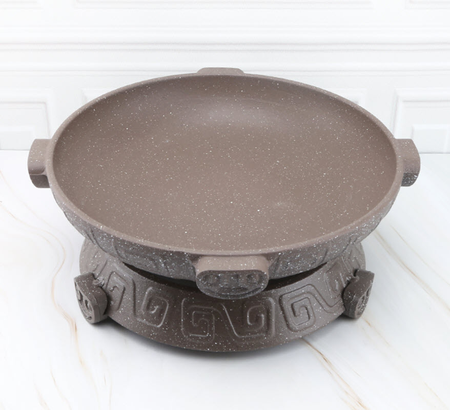 Bộ chảo phủ đá chống dính hâm nóng thức ăn kèm bếp cồn Ouge OG95222