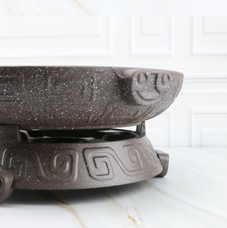 Bộ chảo phủ đá chống dính hâm nóng thức ăn kèm bếp cồn Ouge OG95222