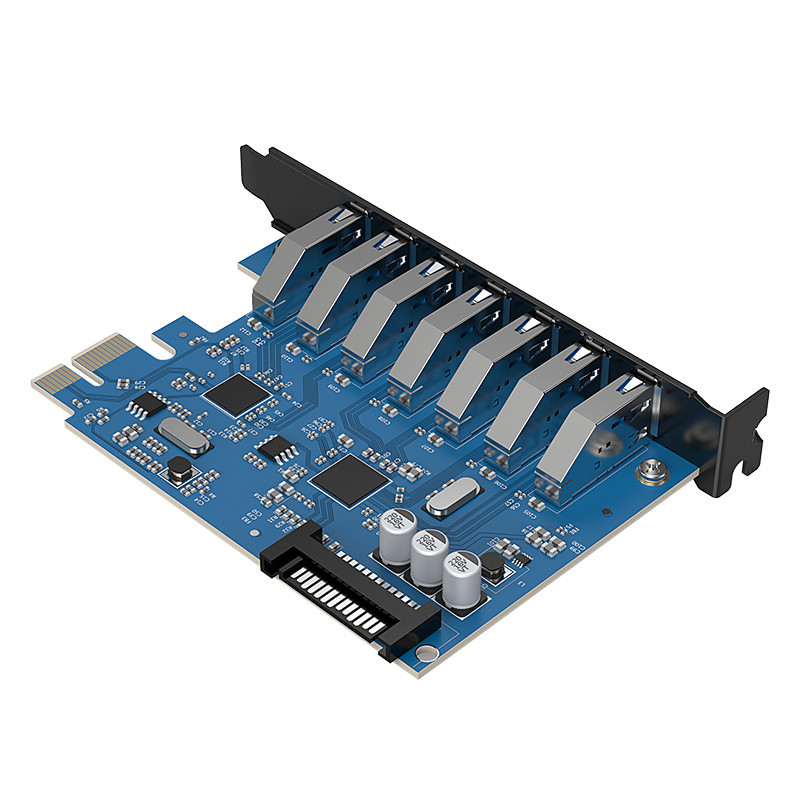 Card chuyển PCI-E sang 7 cổng USB chuẩn 3.0 Orico PVU37U cho máy tính