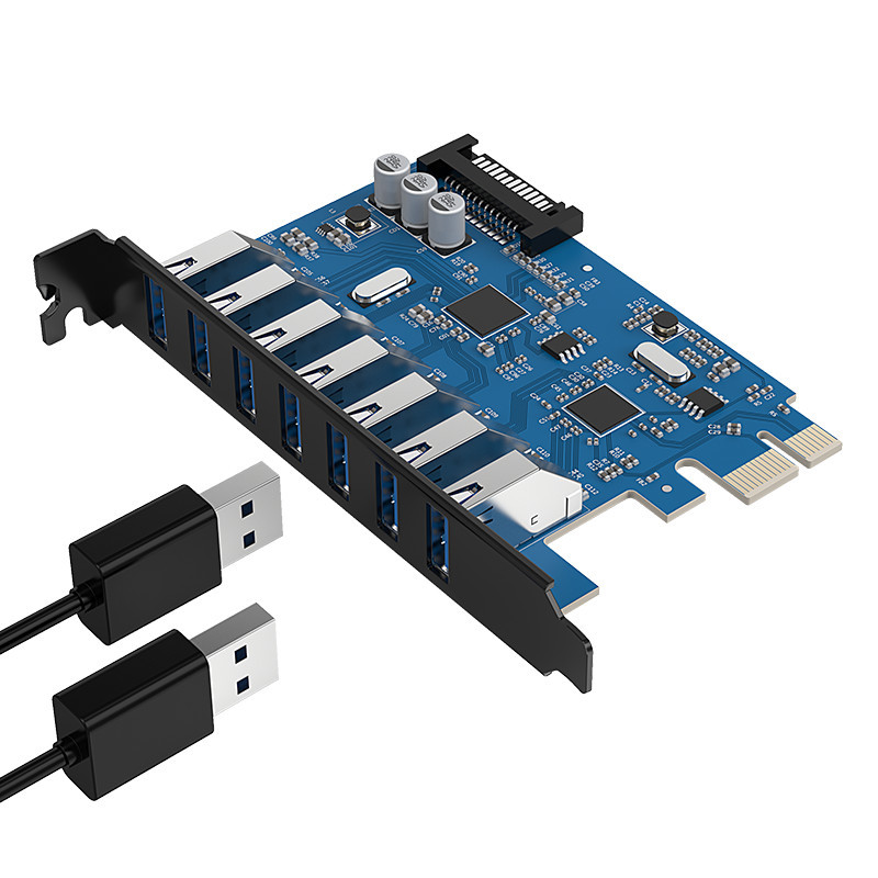 Card chuyển PCI-E sang 7 cổng USB chuẩn 3.0 Orico PVU37U cho máy tính