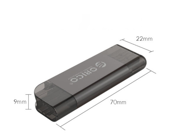 Đầu đọc thẻ nhớ chuẩn USB3.0 và Type-C Orico CDR02BK