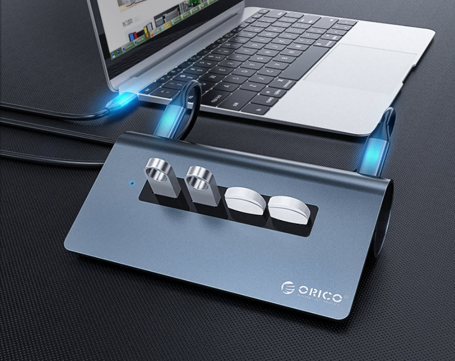 Dock station chia cổng USB HDMI Ethernet Micro audio Orico M3H6N
