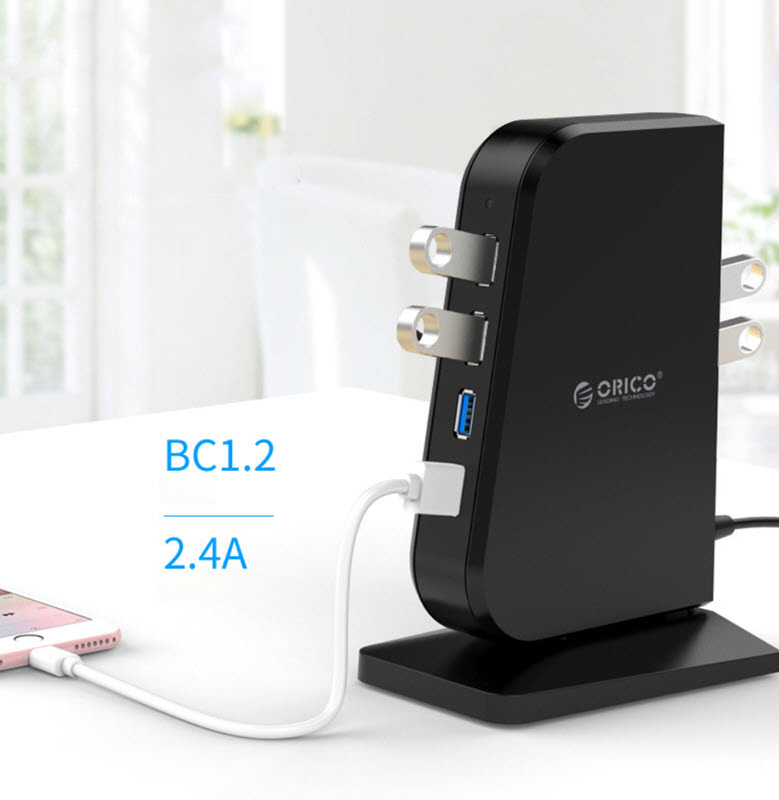 Hub bộ chia usb 7 cổng hỗ trợ sạc nhanh Orico DH7 chuẩn USB3.0
