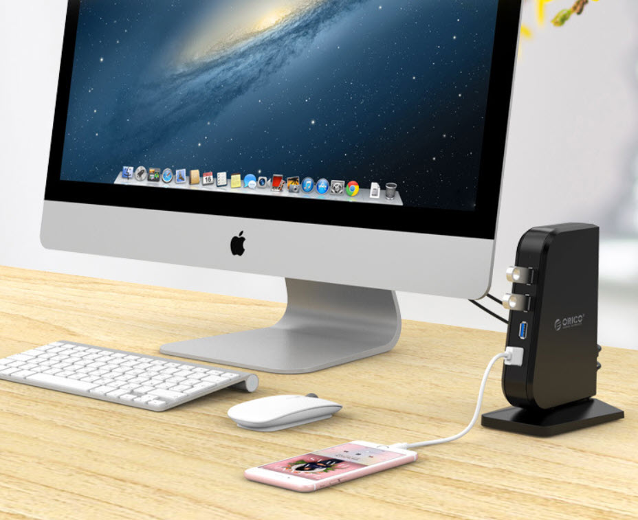 Hub bộ chia usb 7 cổng hỗ trợ sạc nhanh Orico DH7 chuẩn USB3.0