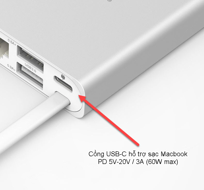 Dock station Type-C Orico ADS2R chia cổng USB3.0 VGA HDMI Ethernet USB-C