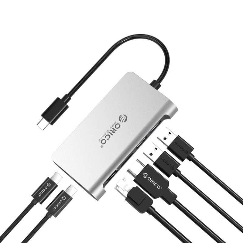 Dock station Type-C Orico CLHX3 chia cổng USB3.0 USB-C HDMI Ethernet