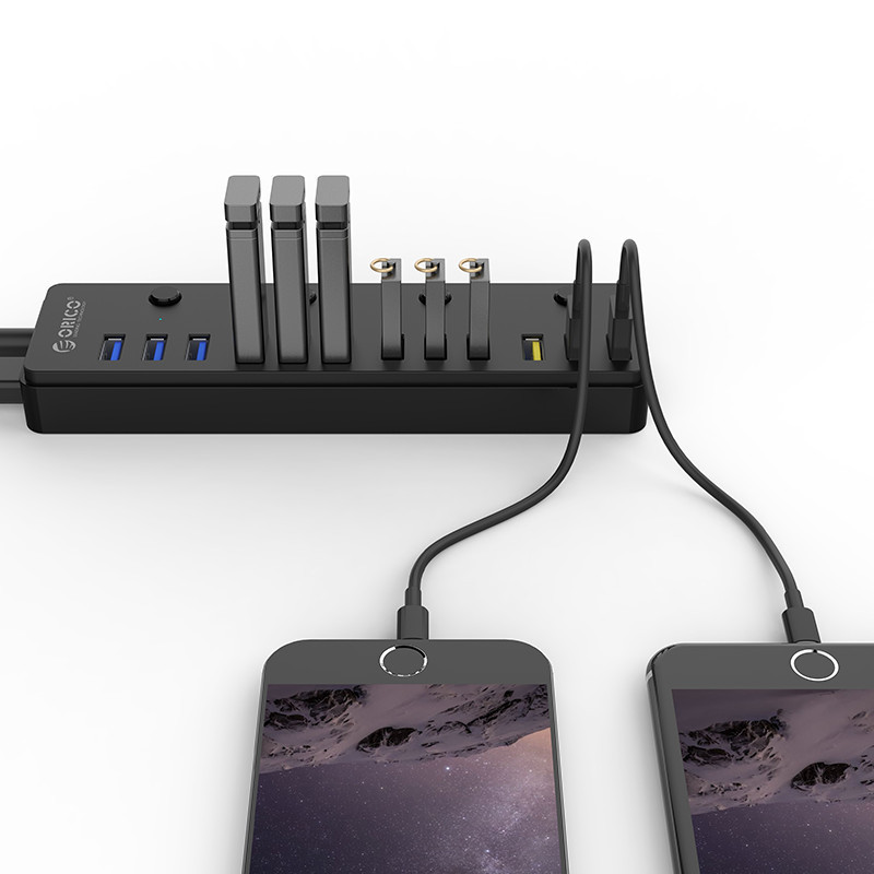 Hub bộ chia USB 9 cổng 3 cổng sạc nhanh Orico P12U3 chuẩn USB3.0