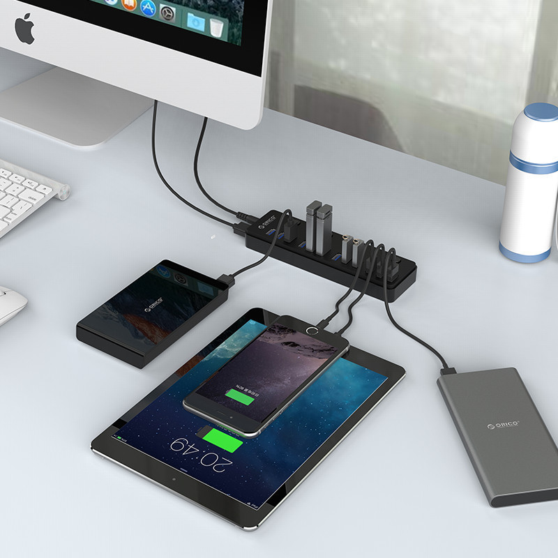 Hub bộ chia USB 9 cổng 3 cổng sạc nhanh Orico P12U3 chuẩn USB3.0