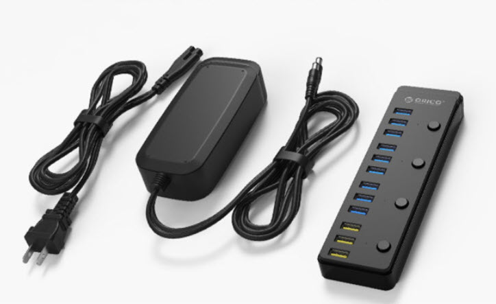 Hub bộ chia USB 9 cổng 3 cổng sạc nhanh Orico P12U3 chuẩn USB3.0