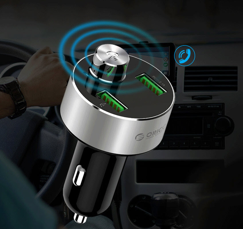 Cóc sạc nhanh cho xe hơi kèm kết nối bluetooth Orico UBT2U