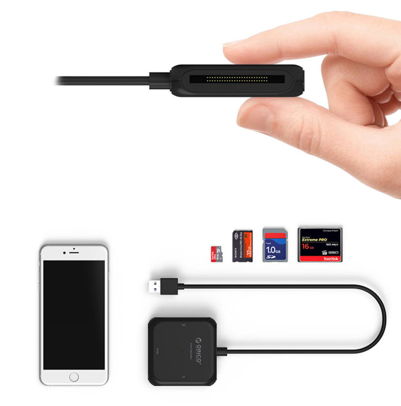 Đầu đọc thẻ SD TF CF MS đa năng chuẩn USB3.0 Orico CRS31A