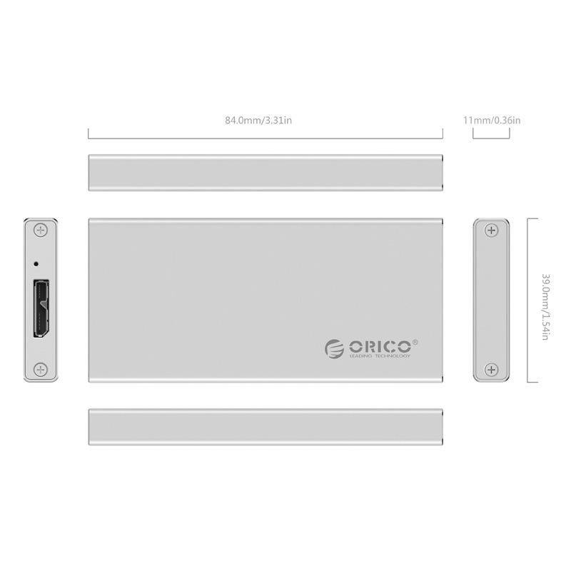 Box đựng ổ cứng SSD mSata Orico MSAU3