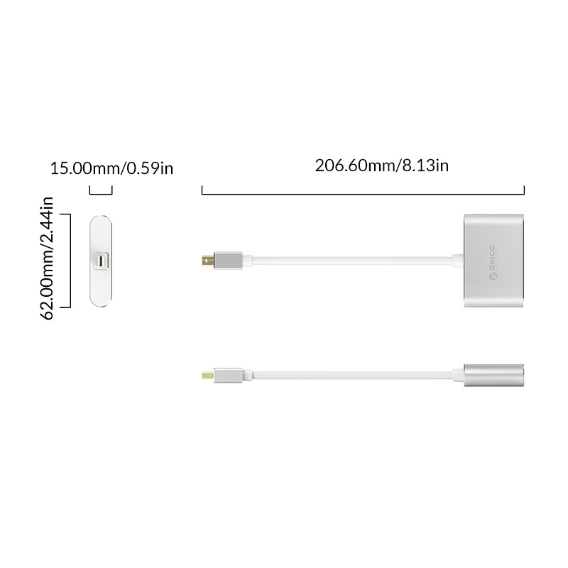 Bộ chuyển Mini DP sang HDMI và VGA Orico XDMDFHV4