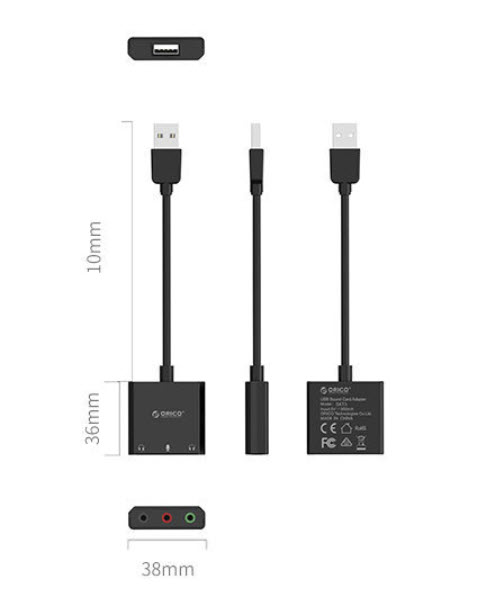 Card âm thanh gắn ngoài cho máy tính Orico SKT3
