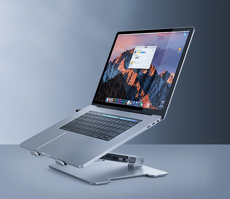 Giá đỡ laptop hợp kim nhôm kèm bộ chia USB Orico LSTT1