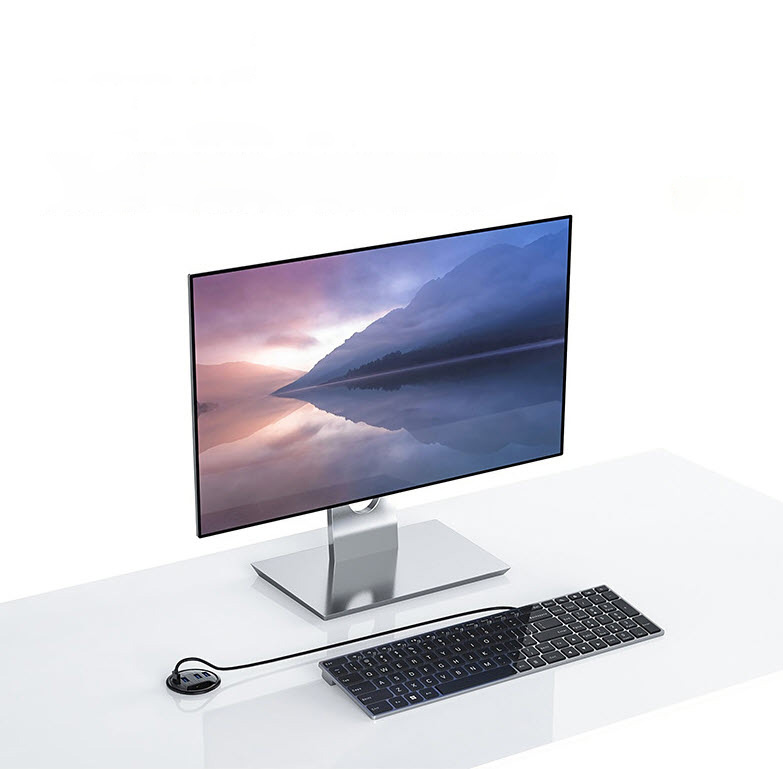 Hub bộ chia 2 cổng USB3.0 và đầu đọc thẻ nhớ âm bàn Orico DESK2UST