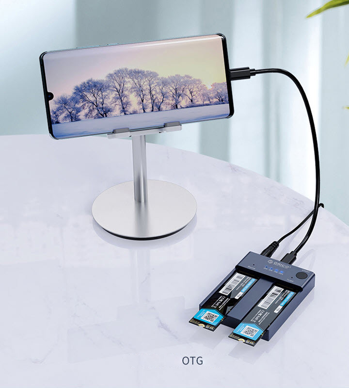 Dock đọc ổ cứng M.2 NVME chuẩn USB3.1 hỗ trợ clone Orico M2P2C3