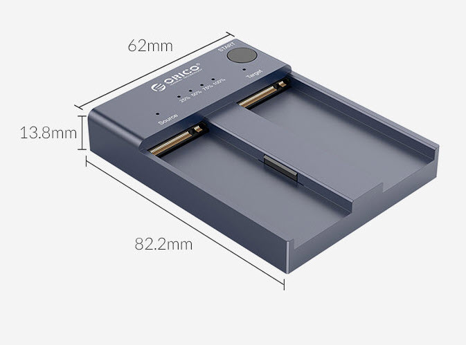 Dock đọc ổ cứng M.2 NVME chuẩn USB3.1 hỗ trợ clone Orico M2P2C3