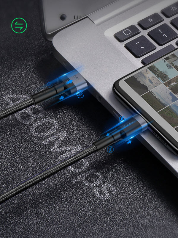 Cáp dữ liệu sạc nhanh iphone Baseus Kafule HW type-C