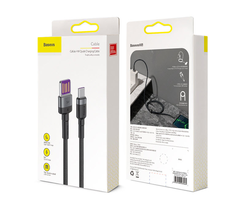 Cáp dữ liệu sạc nhanh iphone Baseus Kafule HW type-C