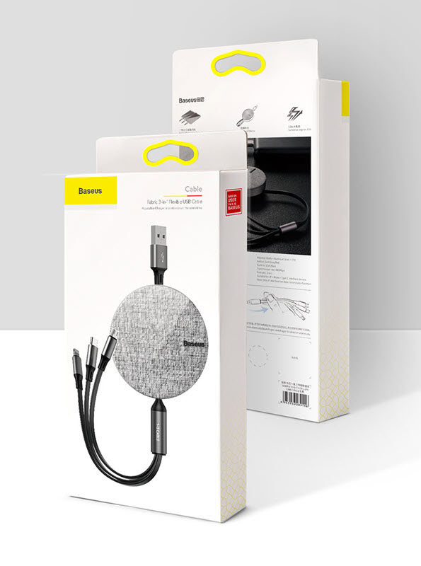 Cáp sạc 3 in 1 USB-A to Micro TypeC Lightning Baseus BS010