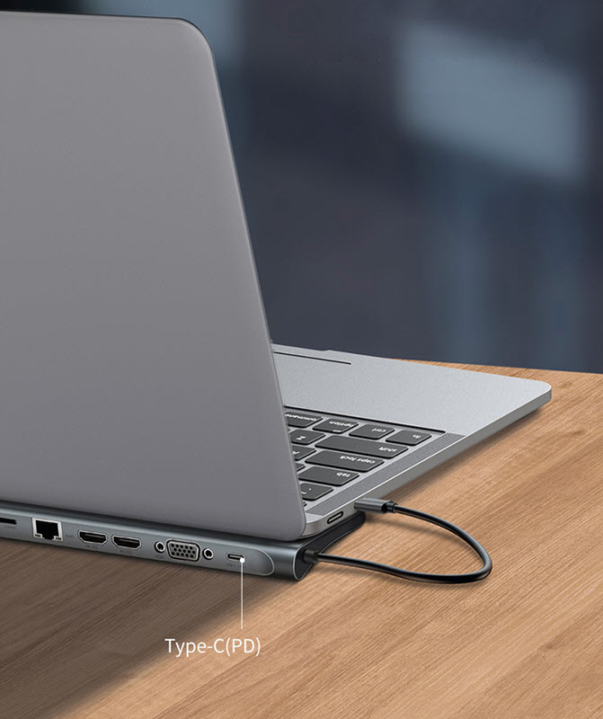 Docking Station Baseus CATSX-G0G Type-C 11 cổng cho laptop