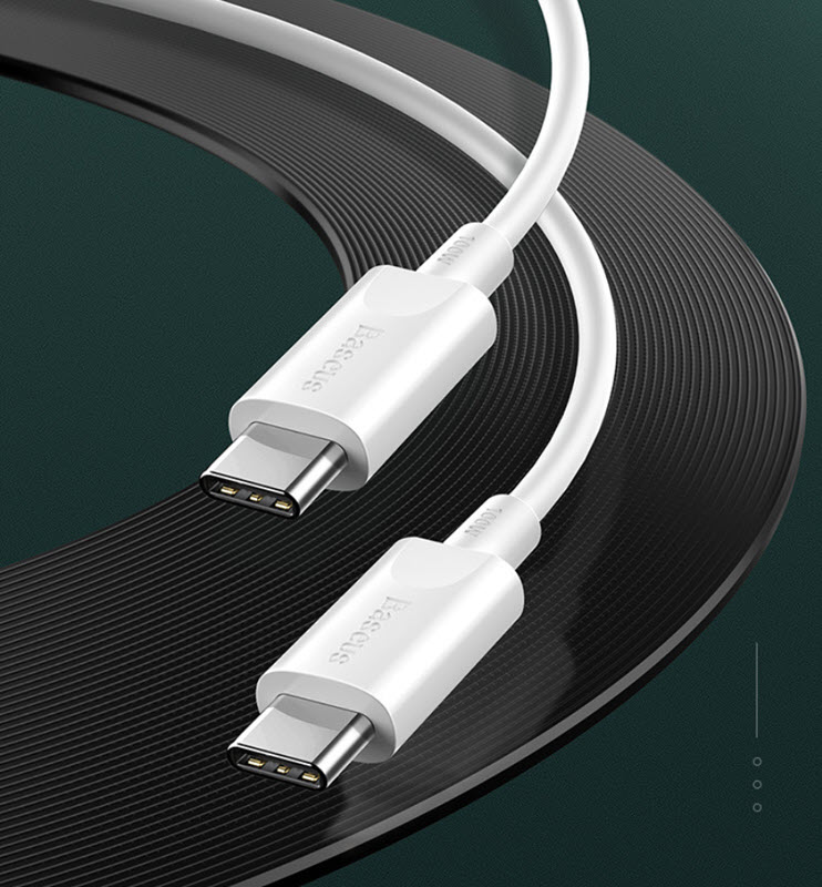 Cáp dữ liệu sạc nhanh 2 đầu USB-C 1.5m 100W 5A Baseus BSS002