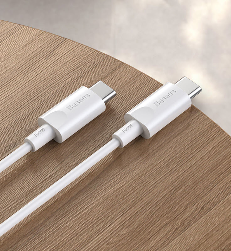 Cáp dữ liệu sạc nhanh 2 đầu USB-C 1.5m 100W 5A Baseus BSS002