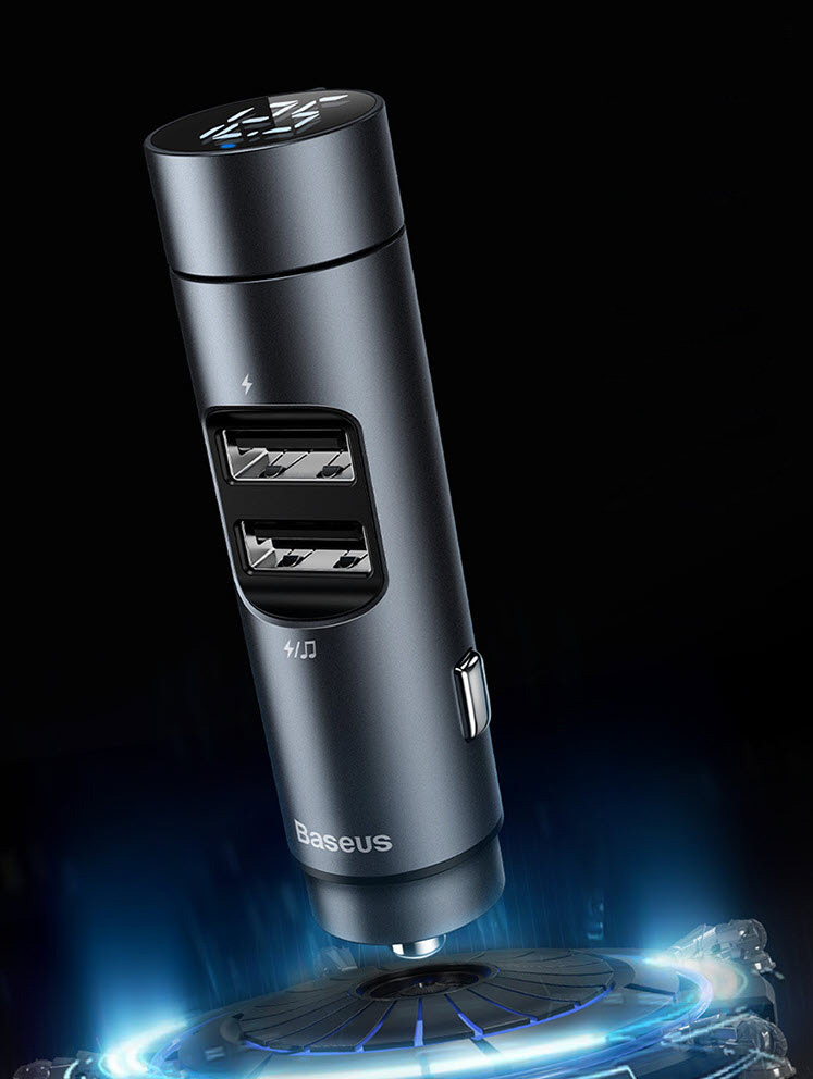 Thiết bị kết nối bluetooth 2 cổng USB3.0 cho xe hơi Baseus BS01