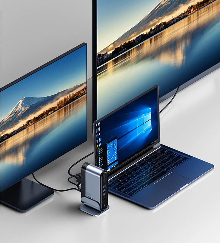 Docking Station bộ chia Hub 16 in 1 sạc laptop Baseus CAHUB-BG0G