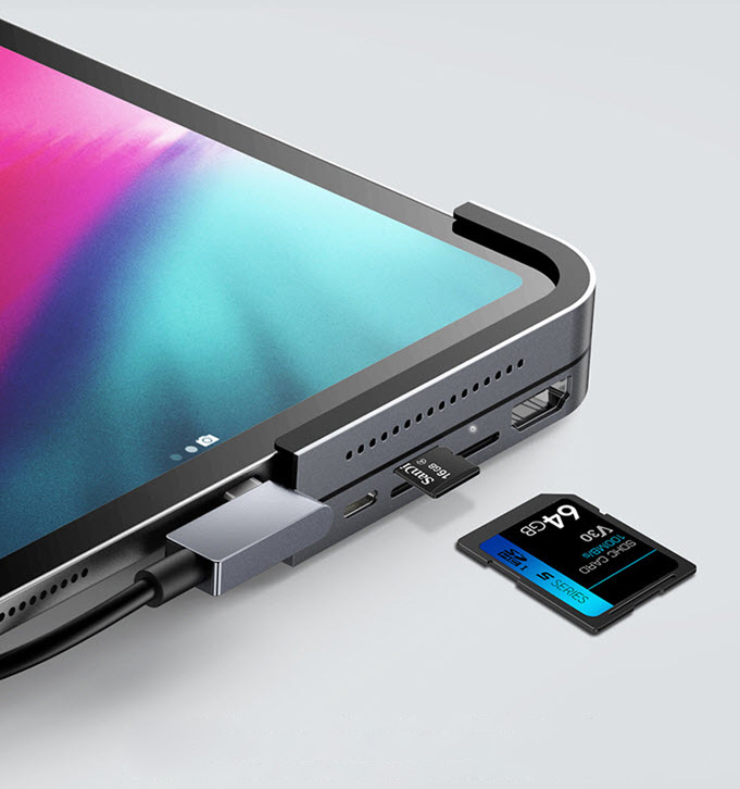 Hub bộ chia USB-C 5 in 1 Baseus GN39F cho Macbook Surface Pro/Book 2